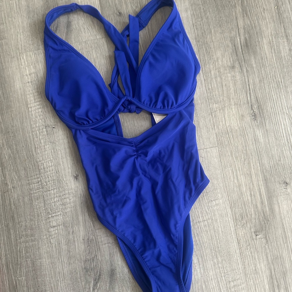 Vibrant Blue One-Piece Swimsuit